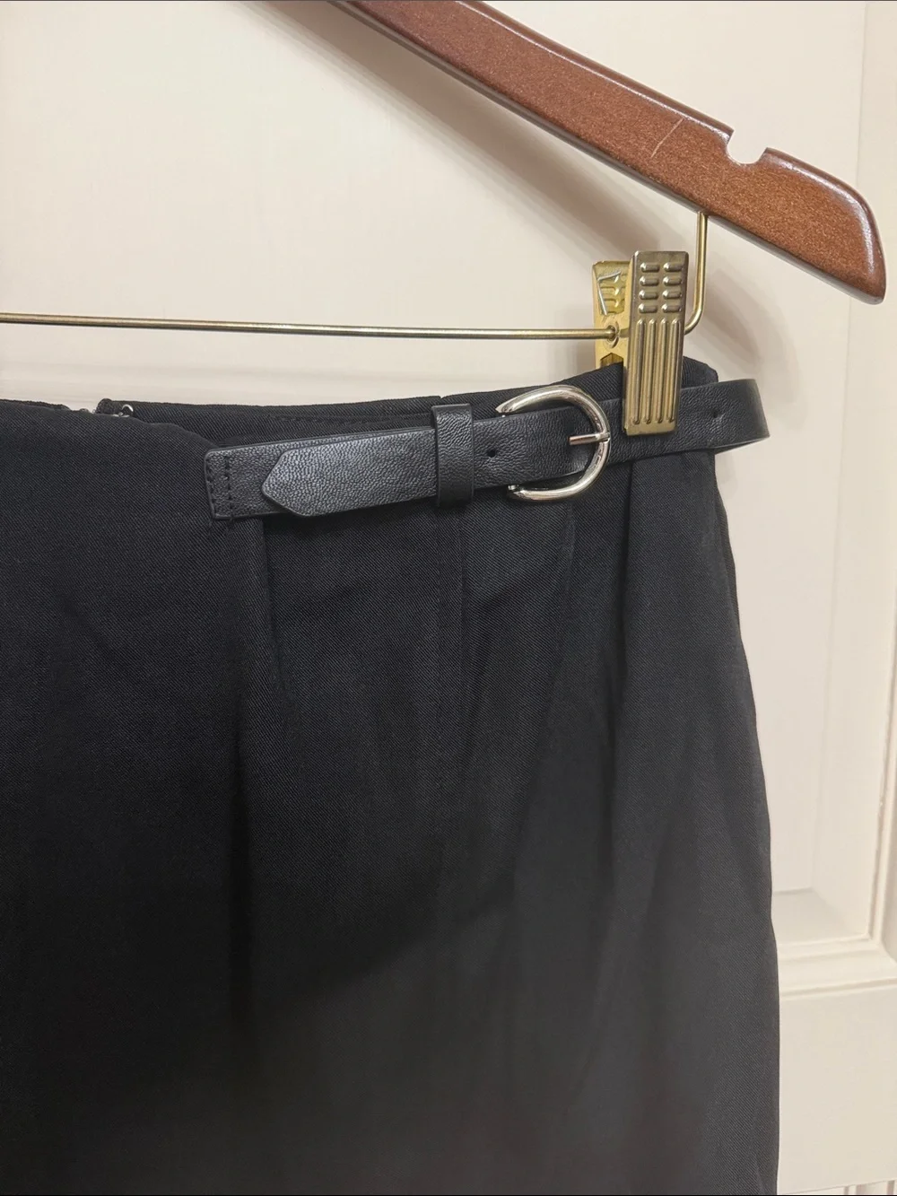 Fashion Nova Black Pencil Skirt with Slim Belt